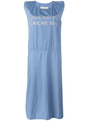 Jc De Castelbajac Vintage Embroidered Denim Dress