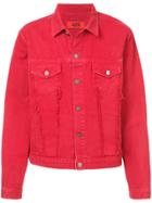 424 Fairfax Button Denim Jacket - Red