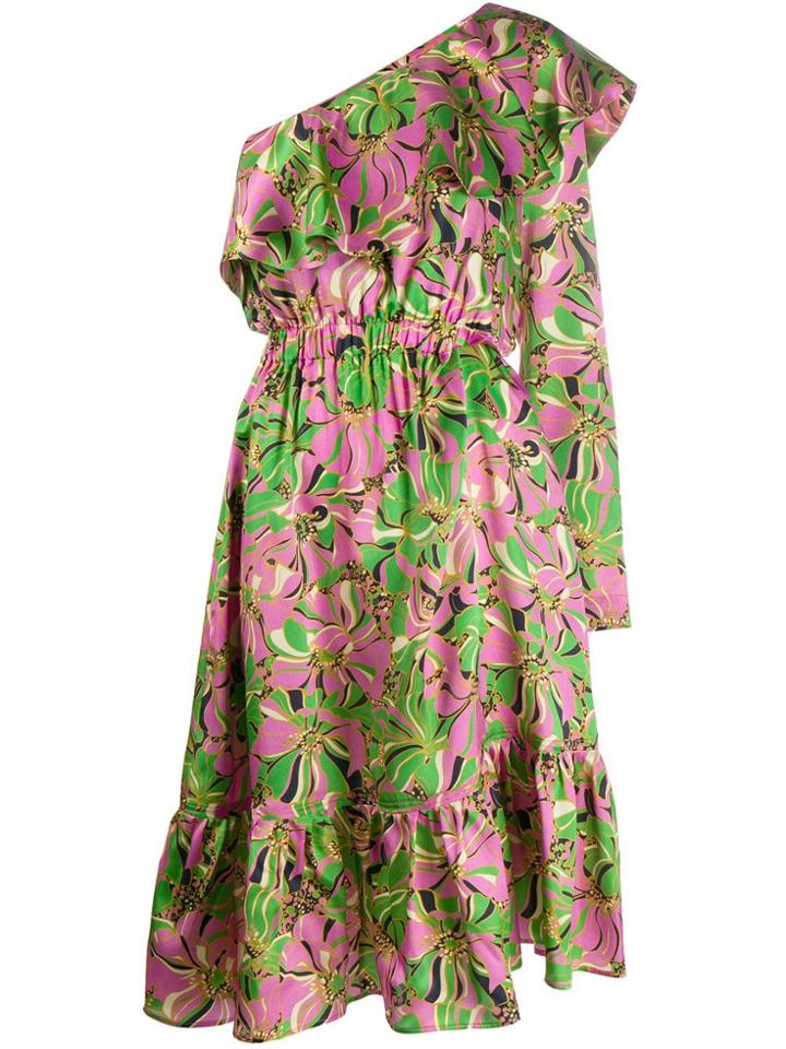La Doublej Boogie One Shoulder Dress - Green