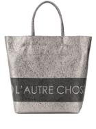 L'autre Chose Logo Shopping Bag - Metallic