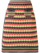 Missoni Vintage Stripe Knitted Skirt - Green