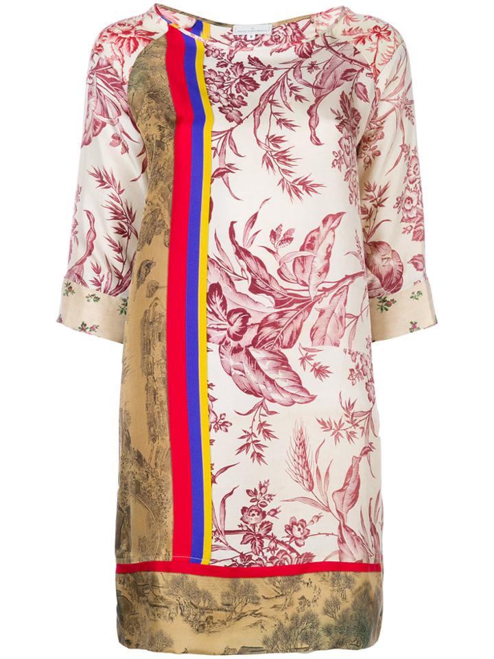 Pierre-louis Mascia Multi-patterned Shift Dress - Pink & Purple
