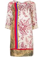 Pierre-louis Mascia Multi-patterned Shift Dress - Pink & Purple