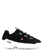 Fila Branded Low-top Sneakers - Black