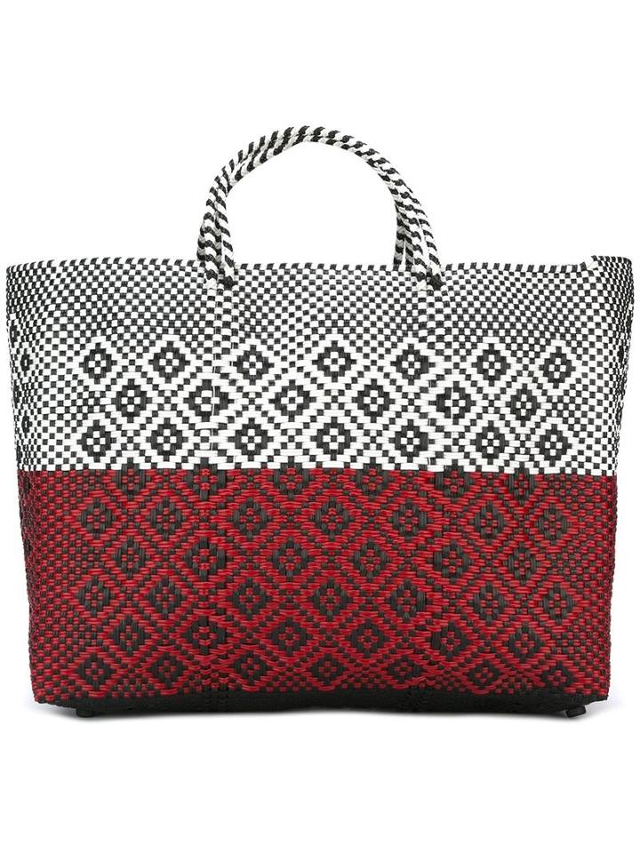 Truss Nyc Woven Tote, Women's, Red