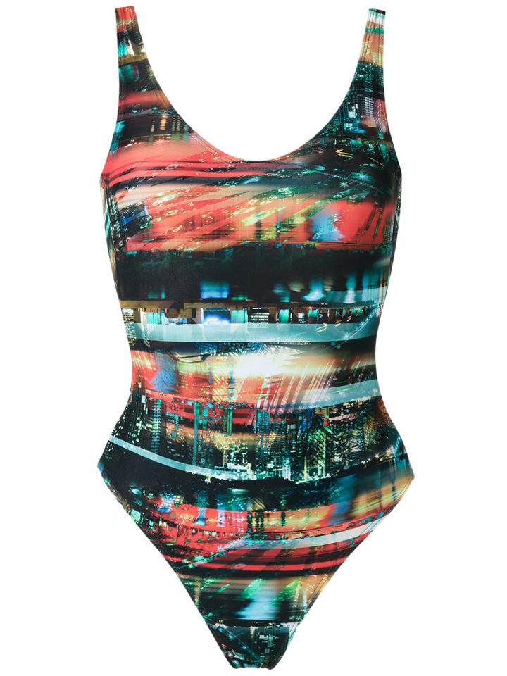 Lygia & Nanny - Printed Bodysuit - Women - Polyamide/spandex/elastane - 44, Women's, Blue, Polyamide/spandex/elastane