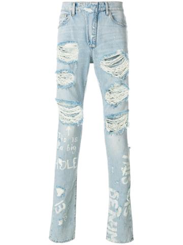 Ih Nom Uh Nit Denim Destroyed Jeans - Blue