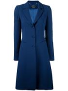 Twin-set - Single Breasted Coat - Women - Polyester/spandex/elastane/acetate/viscose - 40, Women's, Blue, Polyester/spandex/elastane/acetate/viscose