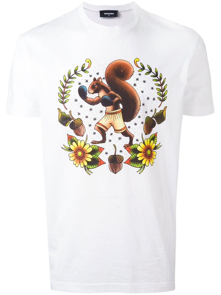 Logo Patch T-shirt - Men - Cotton - S, White, Cotton, Dsquared2