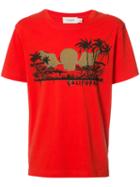 Coach Skull Print T-shirt, Men's, Size: Xs, Red, Cotton