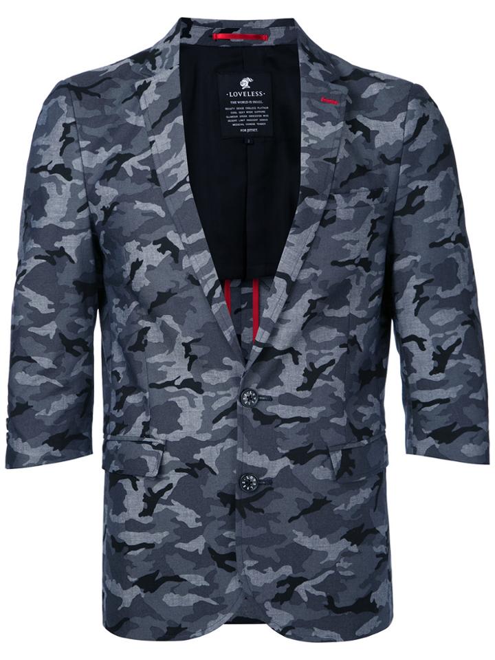 Loveless Camouflage Blazer - Grey