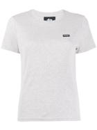 Stussy Ribbed Round Neck T-shirt - Grey