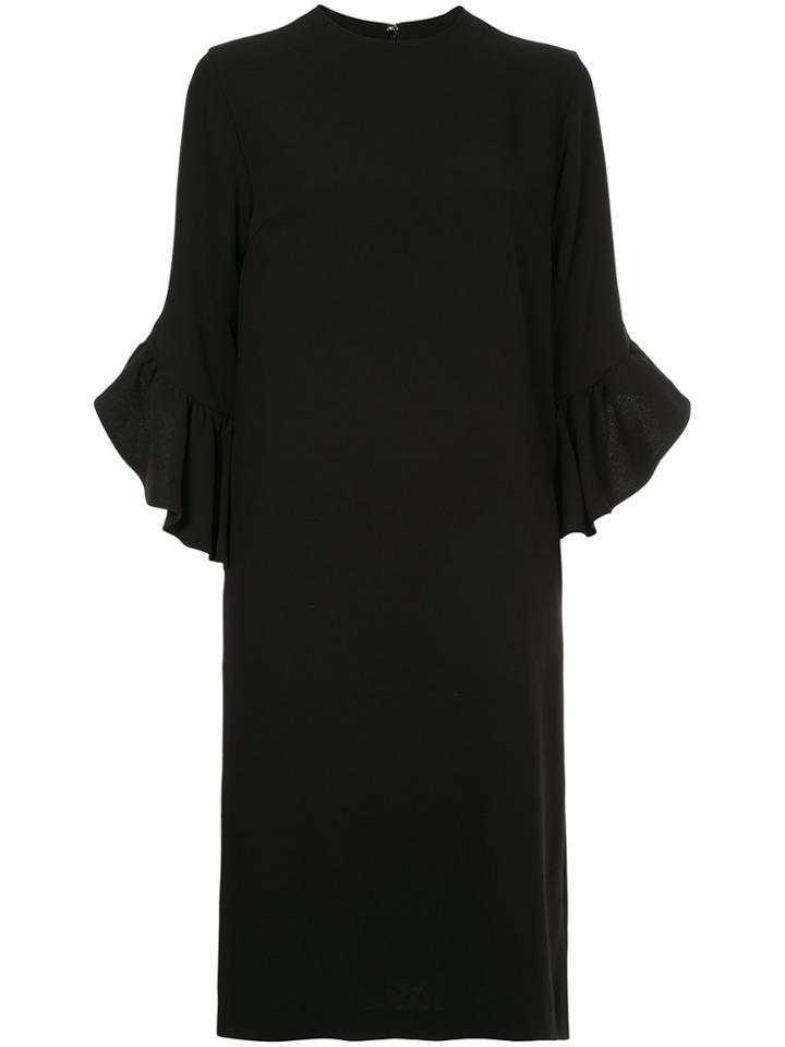 Le Ciel Bleu Frill-trim Midi Dress - Black