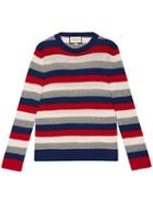 Gucci - Striped Cashmere Crew Neck Sweater - Men - Cashmere - M, White, Cashmere