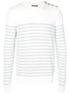 Balmain Striped Knit Sweater - Neutrals