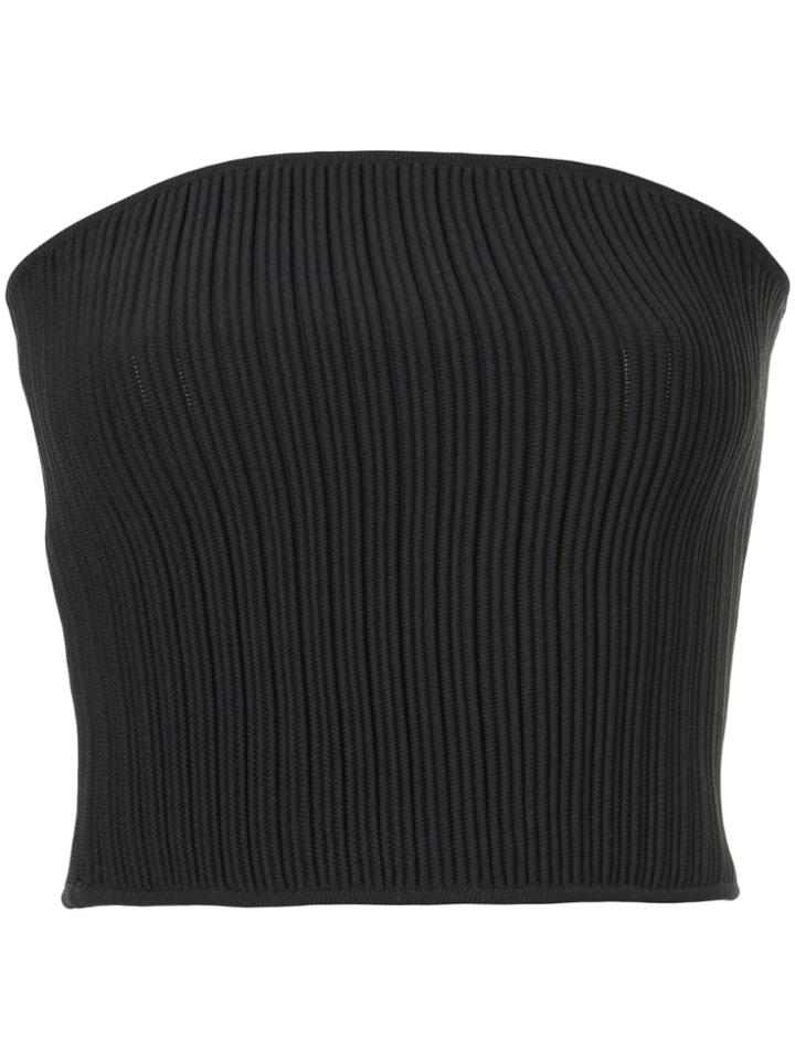 Des Prés Ribbed Strapless Top - Black