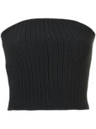 Des Prés Ribbed Strapless Top - Black