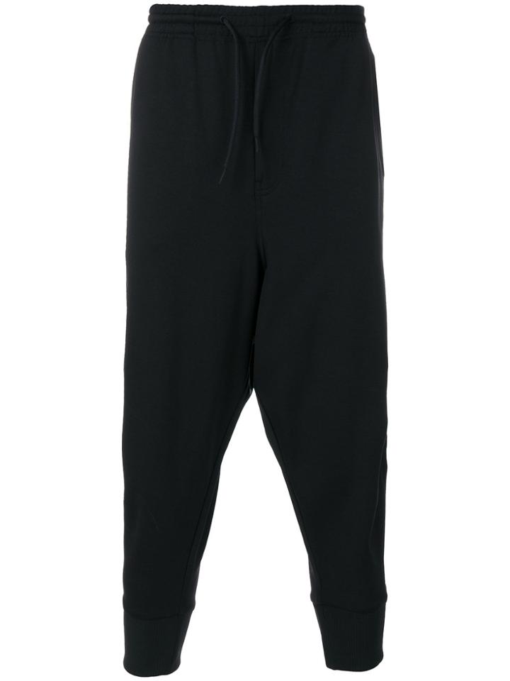 Y-3 Drop-crotch Track Trousers - Black