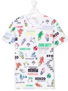 Kenzo Kids All-over Print T-shirt - White
