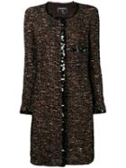 Chanel Pre-owned 2000's Bouclé Tweed Coat - Brown