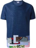 Junya Watanabe Comme Des Garçons Man Patchwork T-shirt, Men's, Size: M, Blue, Linen/flax/cotton