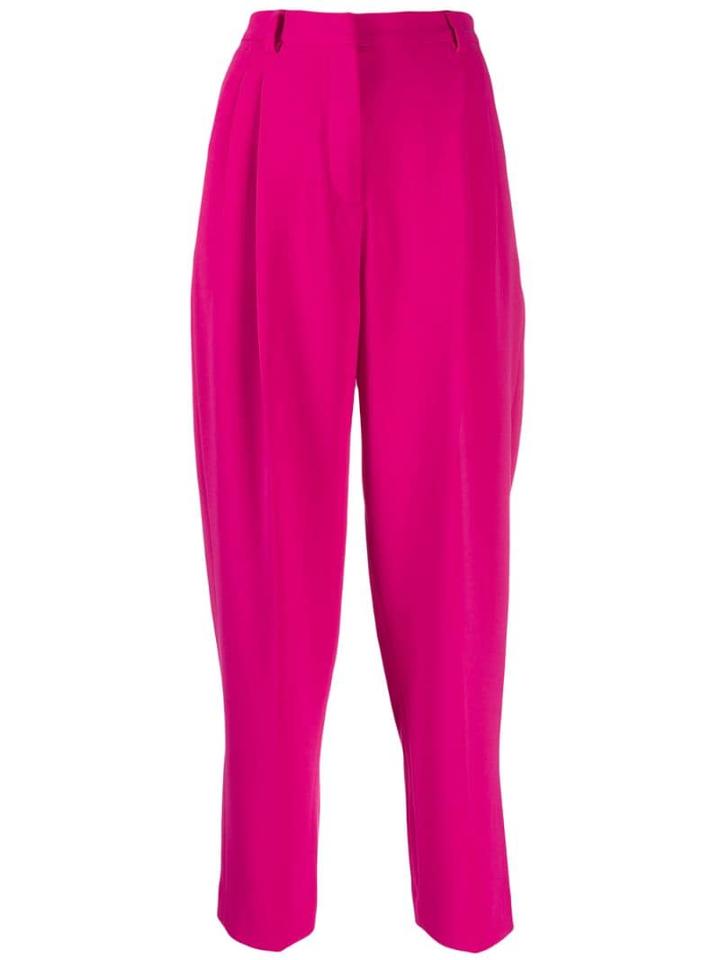 Alberto Biani High Waist Crop Trousers - Pink