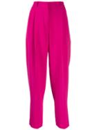 Alberto Biani High Waist Crop Trousers - Pink