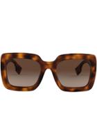 Burberry Eyewear Oversized Square Sunglasses - Brown
