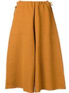 Boboutic Wide Leg Cropped Trousers - Yellow & Orange