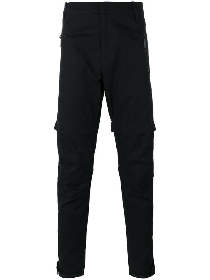 Marcelo Burlon County Of Milan Tapered Trousers, Men's, Size: 50, Black, Cotton