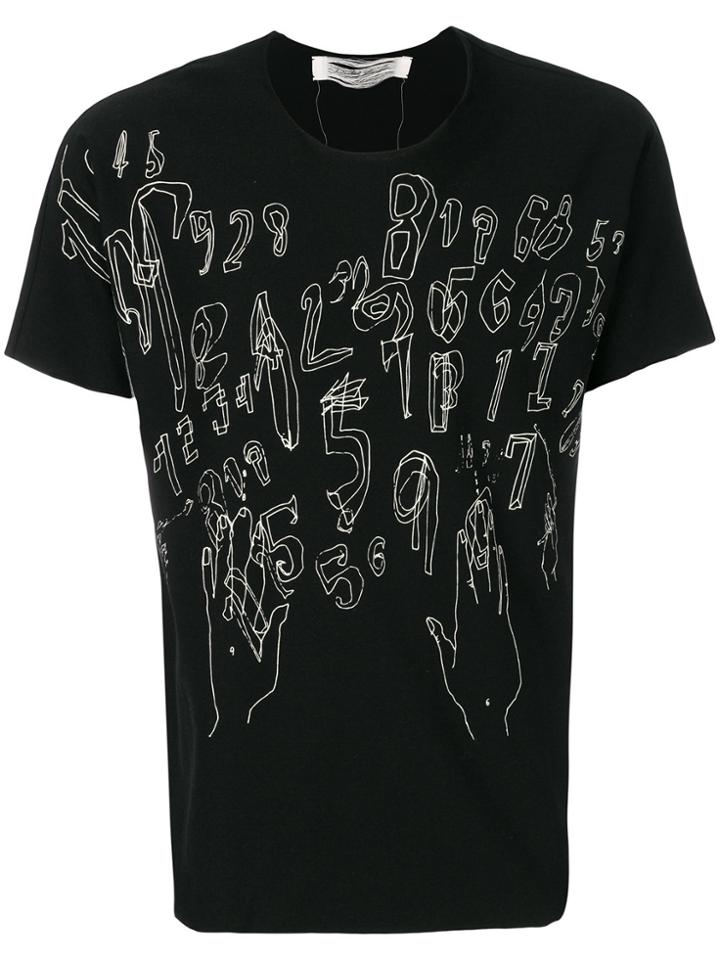 Individual Sentiments Scribble Print T-shirt - Black