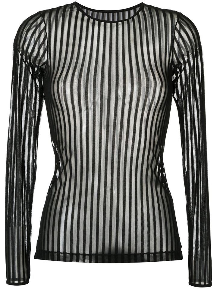 Long Sleeves Top - Women - Elastodiene/polyamide - P, Black, Elastodiene/polyamide, Giuliana Romanno