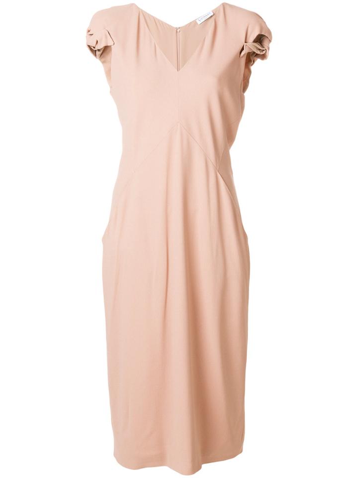 Vionnet V-neck Dress - Nude & Neutrals