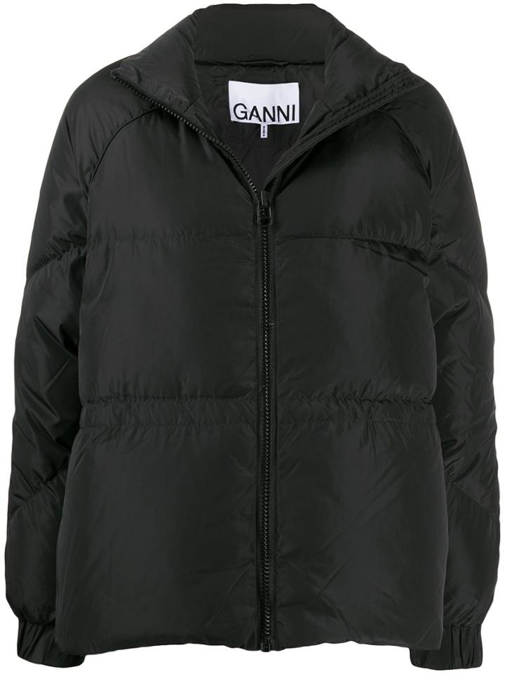 Ganni Relaxed Fit Puffer Jacket - Black