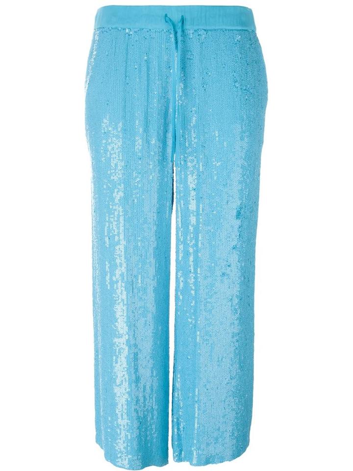 P.a.r.o.s.h. Sequin Culottes, Women's, Size: M, Blue, Viscose/pvc