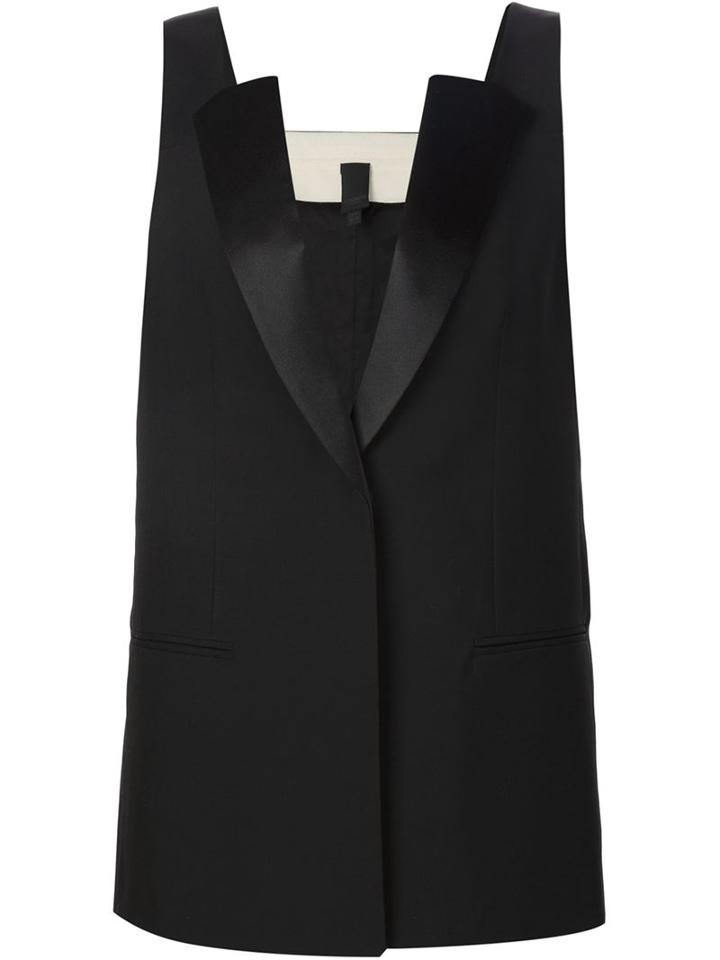 Vera Wang Sleeveless Tuxedo Blazer