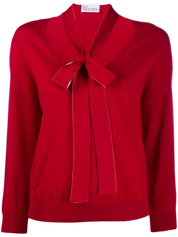 Red Valentino Pussy Bow Knitted Sweater