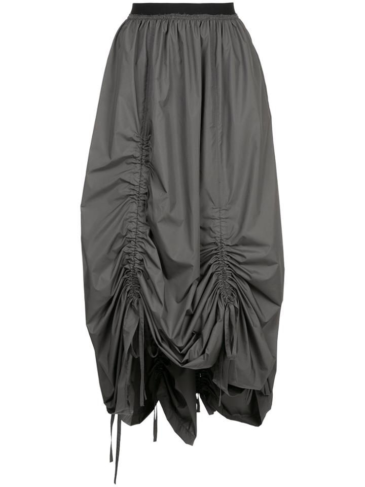 Taylor Ruched Mid-length Skirt - Grey