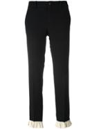 Gucci Frill Detail Slim Fit Trousers - Black
