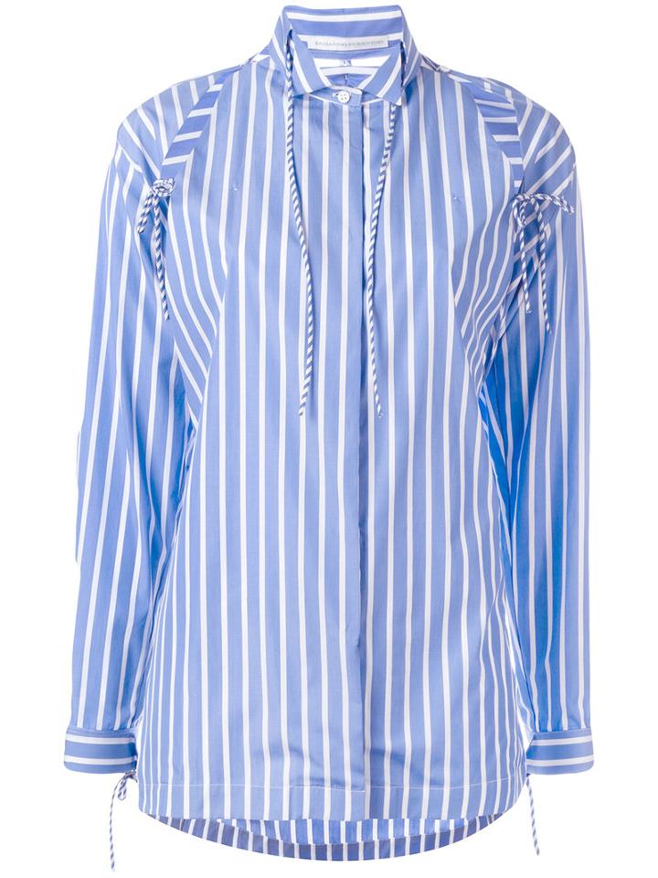 Ermanno Scervino - Striped Shirt - Women - Cotton - 38, Women's, Blue, Cotton