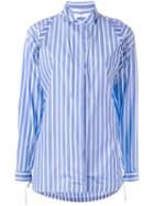 Ermanno Scervino - Striped Shirt - Women - Cotton - 38, Women's, Blue, Cotton