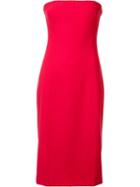 Elizabeth And James Piping Detail Strapless Dress, Women's, Size: 10, Red, Polyester/spandex/elastane/viscose