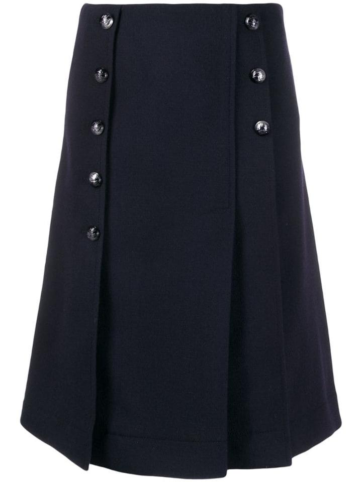 Chloé Buttoned Kilt Skirt - Blue