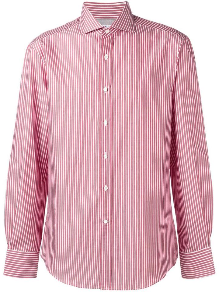 Brunello Cucinelli Striped Shirt - Red
