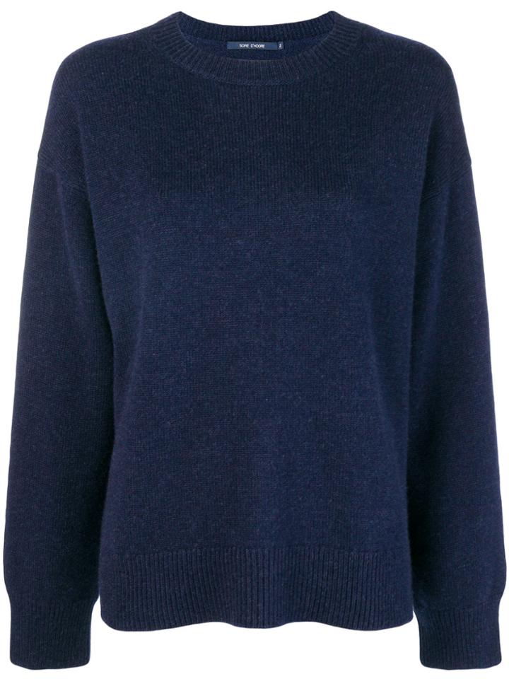 Sofie D'hoore Cashmere Crew Neck Jumper - Blue