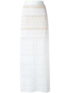 Cecilia Prado Knit Maxi Skirt, Women's, Size: Medium, White, Cotton/acrylic