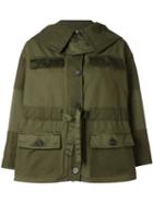 Alexander Mcqueen Hooded Jacket, Women's, Size: 42, Green, Cotton