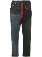 Rick Owens Drkshdw Cropped Patchwork Jeans - Black