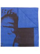 Calvin Klein 205w39nyc Paint-like Printed Scarf - Blue