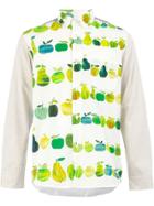 Junya Watanabe Man Fruit Print Colourblock Shirt - White